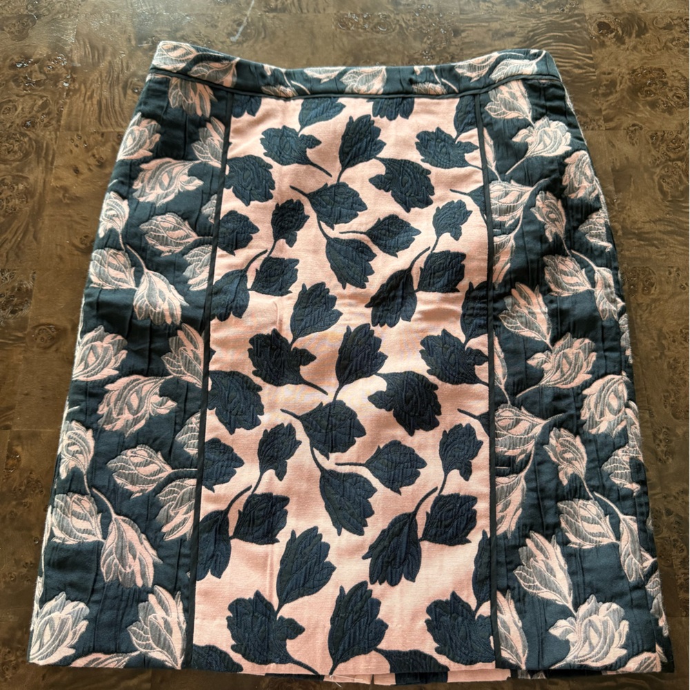 Ann Taylor Blue and Pink Pencil Skirt